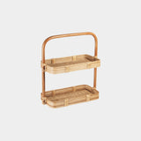 Tropique Two-Tier Rattan Tray