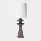 Tonga Tabletop Wood Lamp with Linen Shade