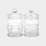 Juliet 2-Piece Assorted Set Lidded Glass Jars