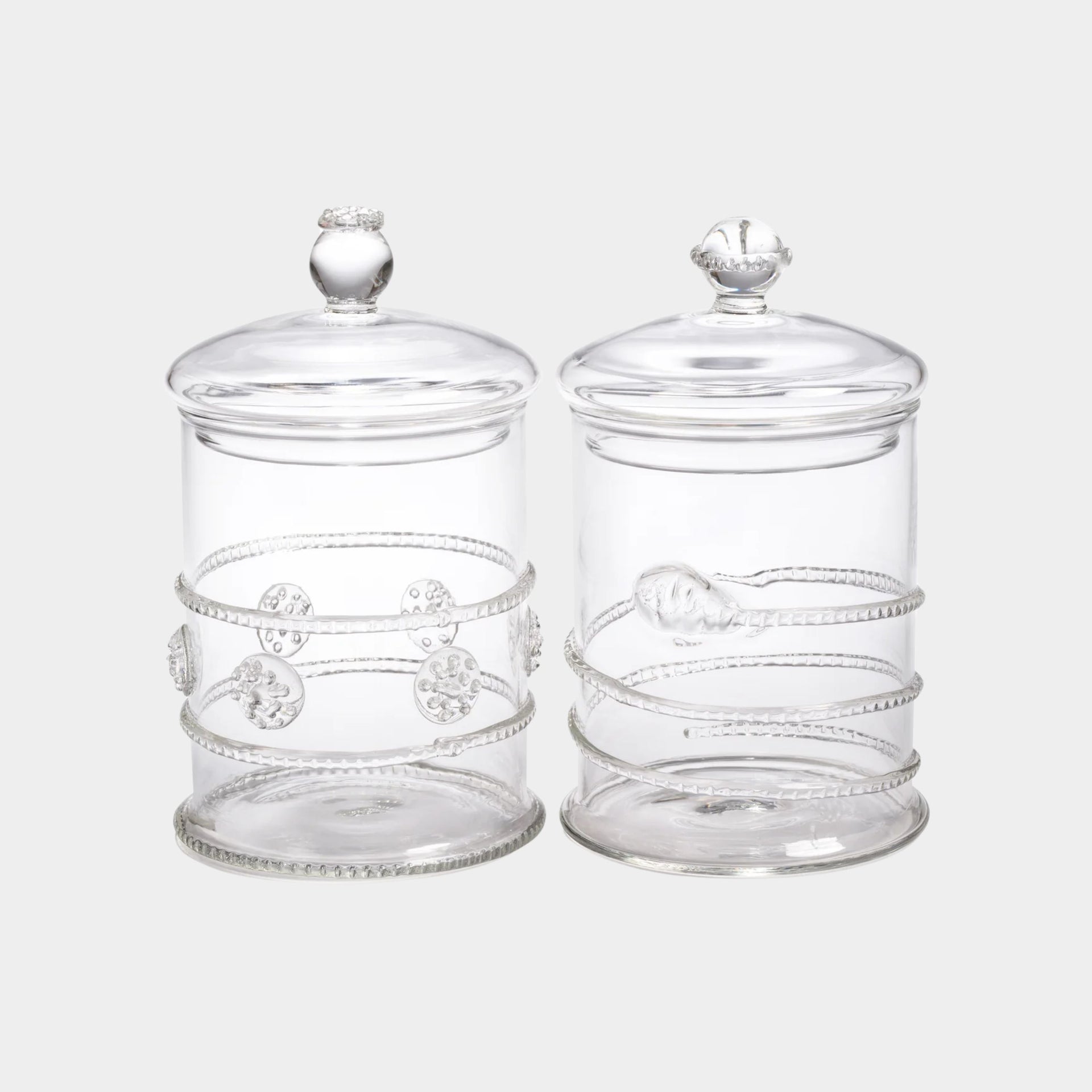 Juliet 2-Piece Assorted Set Lidded Glass Jars