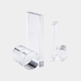 Carmac Rolled Crystal Glass Bookends, Set of 2