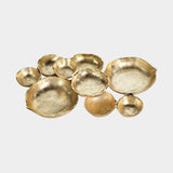 Cluster of Nine Round Serving Bowls - Gold