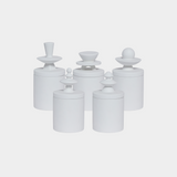 Chamonix Blanc Ceramic Jar Candle Set, 5 Assorted Pieces
