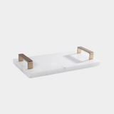 Como Marble Tray with Gold Handles