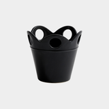 Petal Rim Flower Pot - Black - Small
