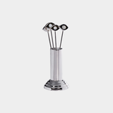 Evil Eye 4-Piece Set Cocktail Picks with Stand, Polished Nickel