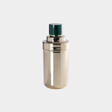 Spiga Stainless Steel Cocktail Shaker, Gold with Emerald Cap