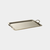Manetta Steel and Brass Tray , Polished Gold - 24 in