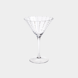 Portofino White Dot Martini Glasses (Set of 4)