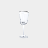 Aperitivo Hammered Wine Glasses with Platinum Rim (Set of 4)