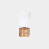 Fez Cut Glass Highball Glasses with Gold Leaf (Set of 4)