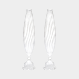 Flo Set Optic Glass Vases -14 inch (Set of 2)