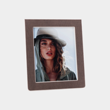 Raffia Over Nappa Cream Leather Photo Frame, 8x10