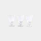 Etched All Purpose Goblets - Set of 3 Assorted Glasses