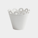 Petal Rim Flower Pot - White - Large