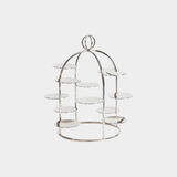 The Maison Tiered Tower- 12 Cups - Polished Nickel