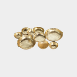 Cluster of Nine Round Serving Bowls - Gold