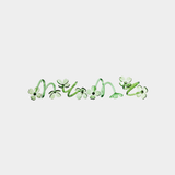 Botanica Glass Flower Napkin Rings (Set of 4 ) in Green