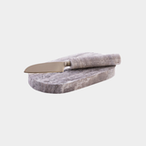 Marble Cutting Board with Cutting Knife, Travertine