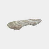Arabescato Large Organic Shape Marble Bowl