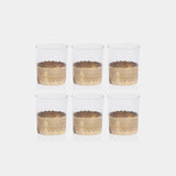 Image of Fez Cut Glass Tumblers with Gold Leaf