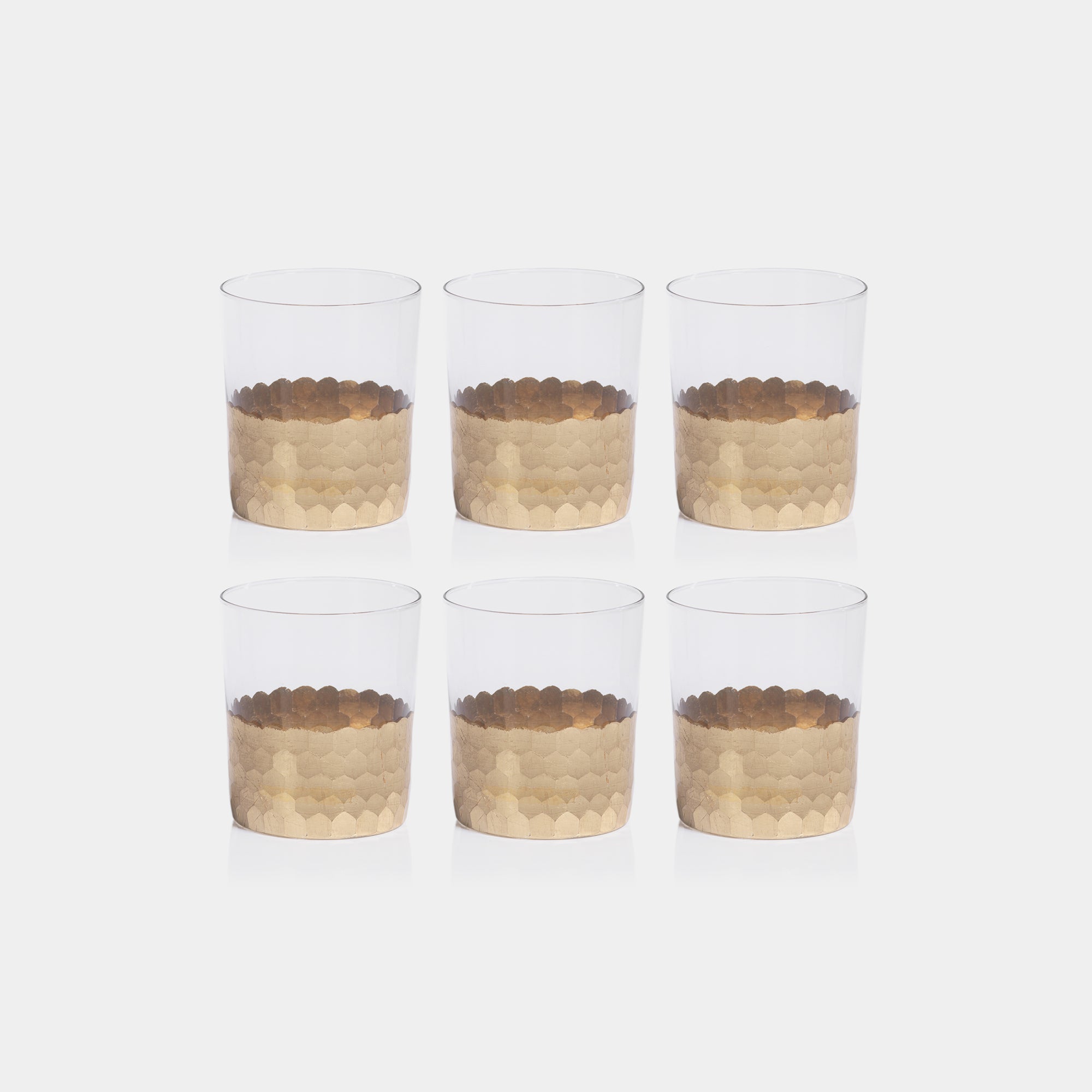 Image of Fez Cut Glass Tumblers with Gold Leaf