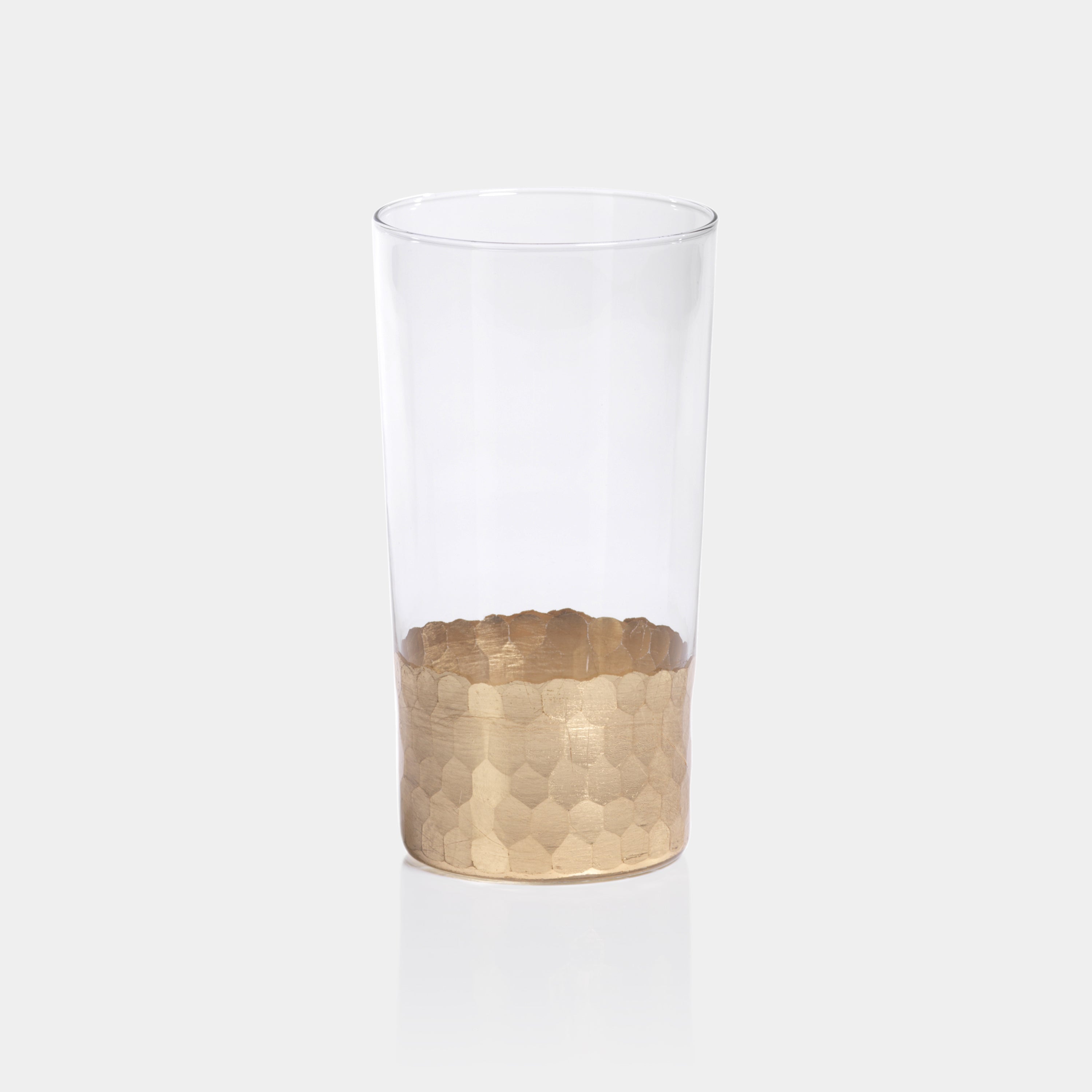 Image of Fez Cut Glass Highball Glasses with Gold Leaf