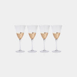 Image of Fez Cut Glass Red Wine Glasses with Gold Leaf