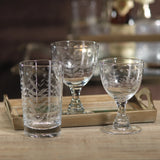 Spring Leaves Cut Design Highball Glass