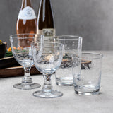 Spring Leaves Cut Design Highball Glass