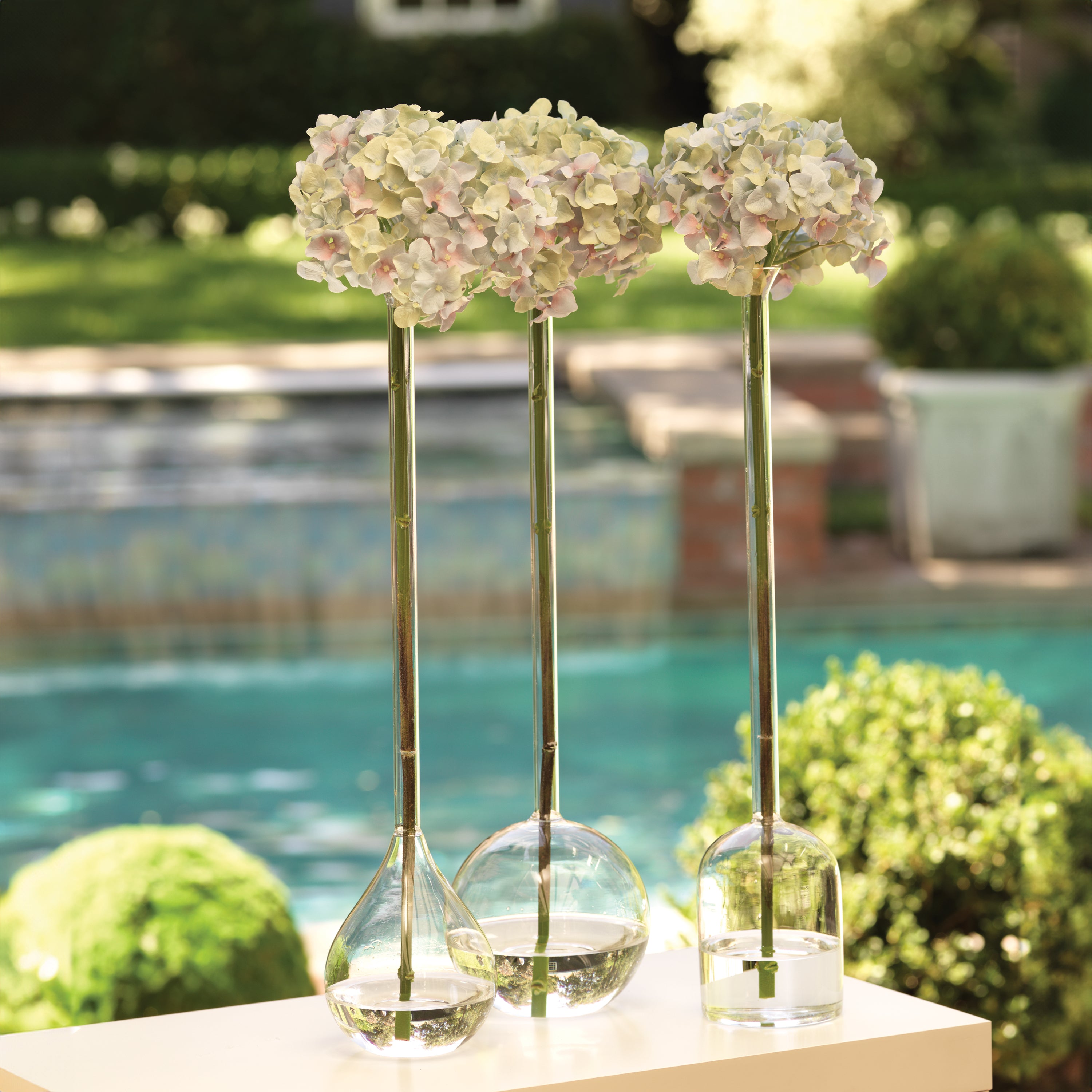 Image of Long Neck Mouth Blown Vase - Ball Shaped