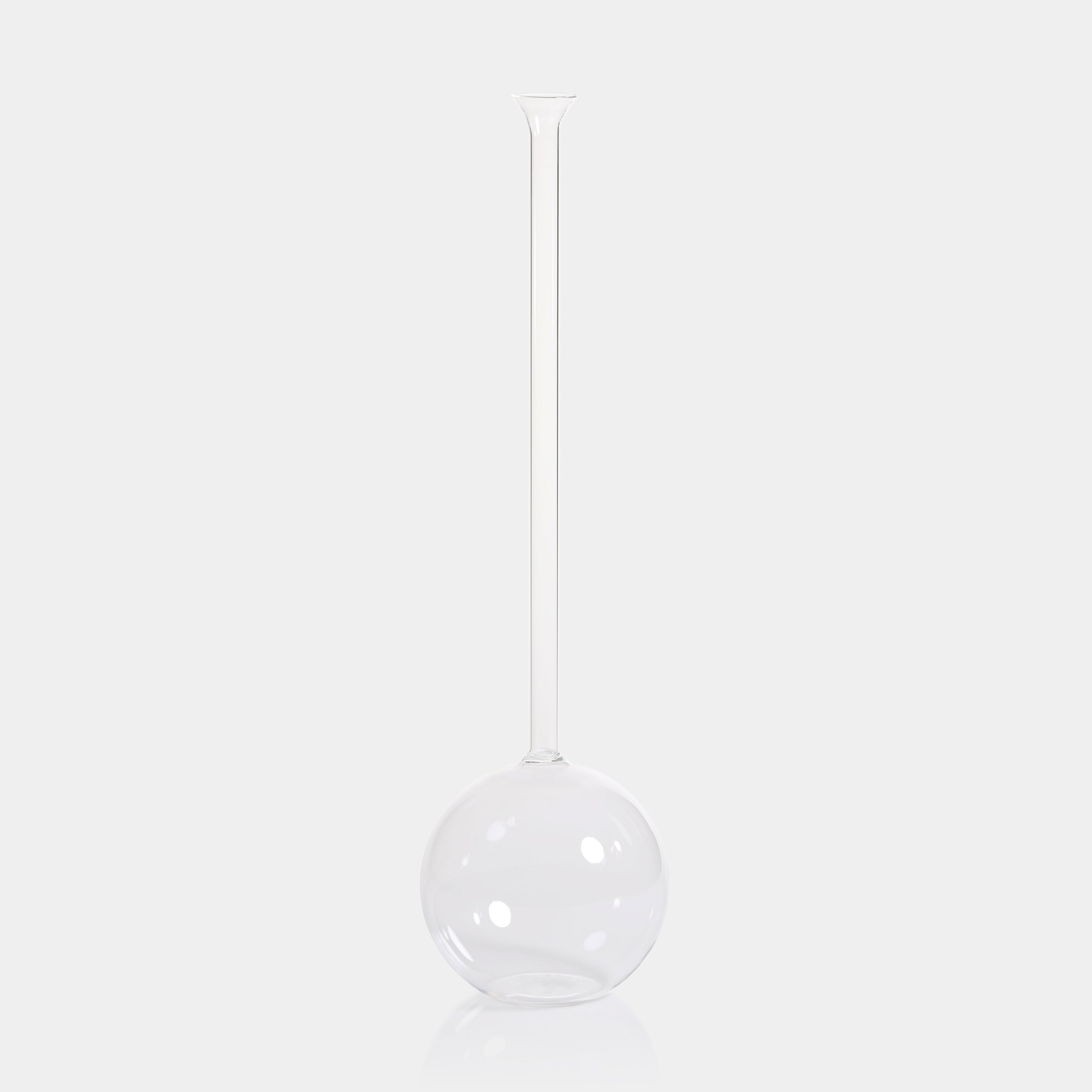 Image of Long Neck Mouth Blown Vase - Ball Shaped