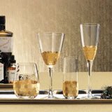 Image of Fez Cut Stemless Wine Glasses with Gold Leaf