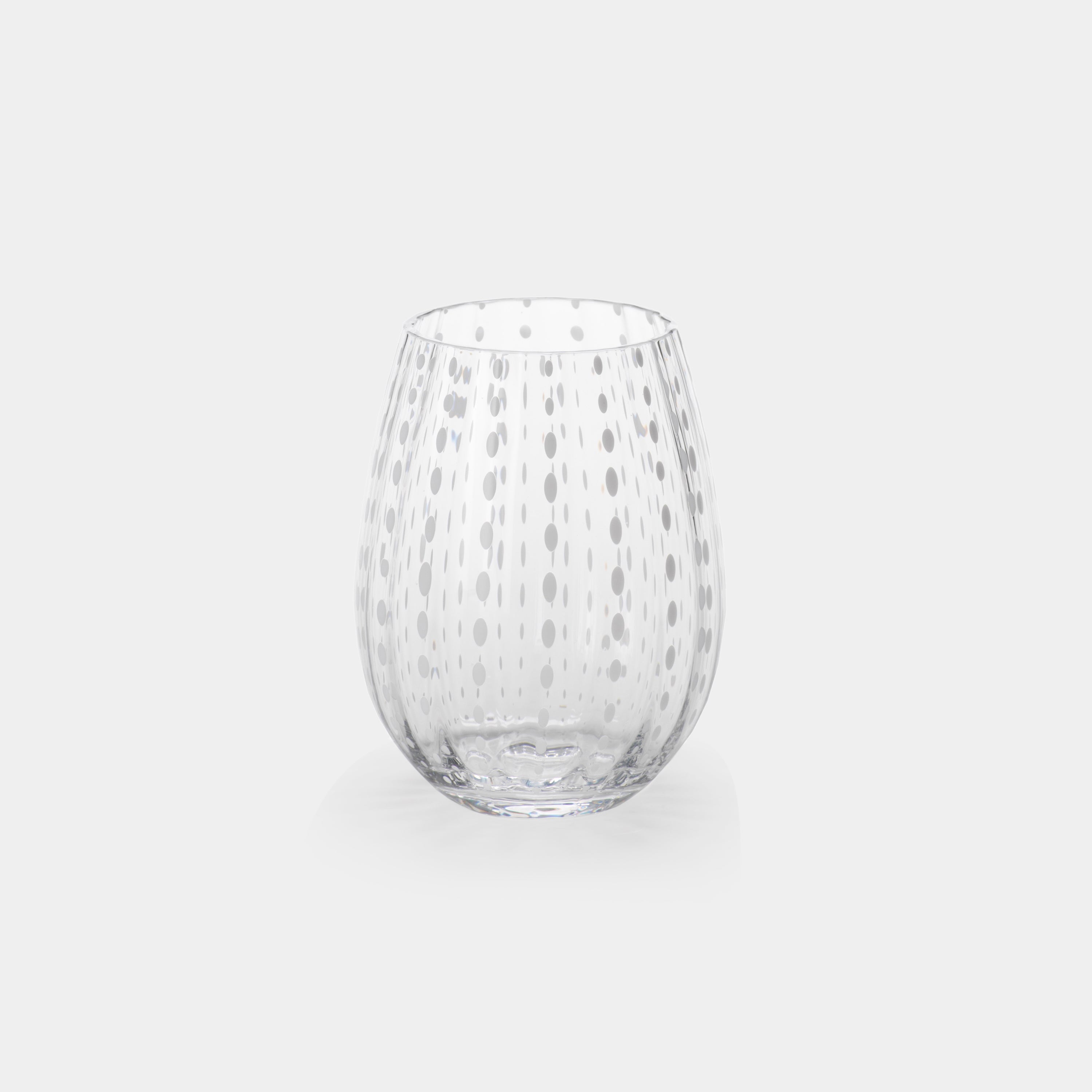 Image of White Dots Stemless Glasses