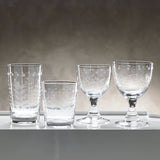 Spring Leaves Cut Design Double Old Fashioned Glass