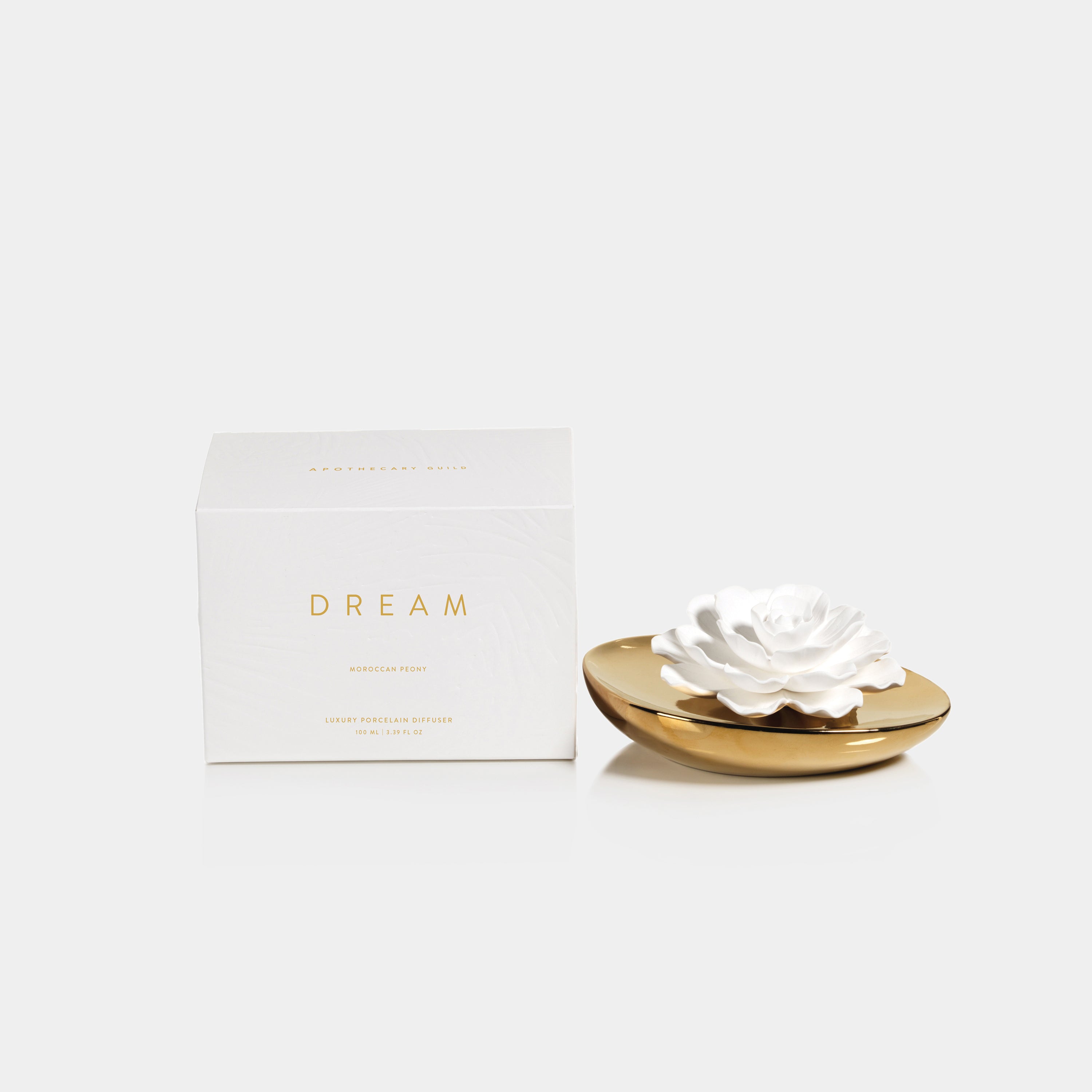 Image of Dream Porcelain Flower Diffuser, Moroccan Peony Fragrance