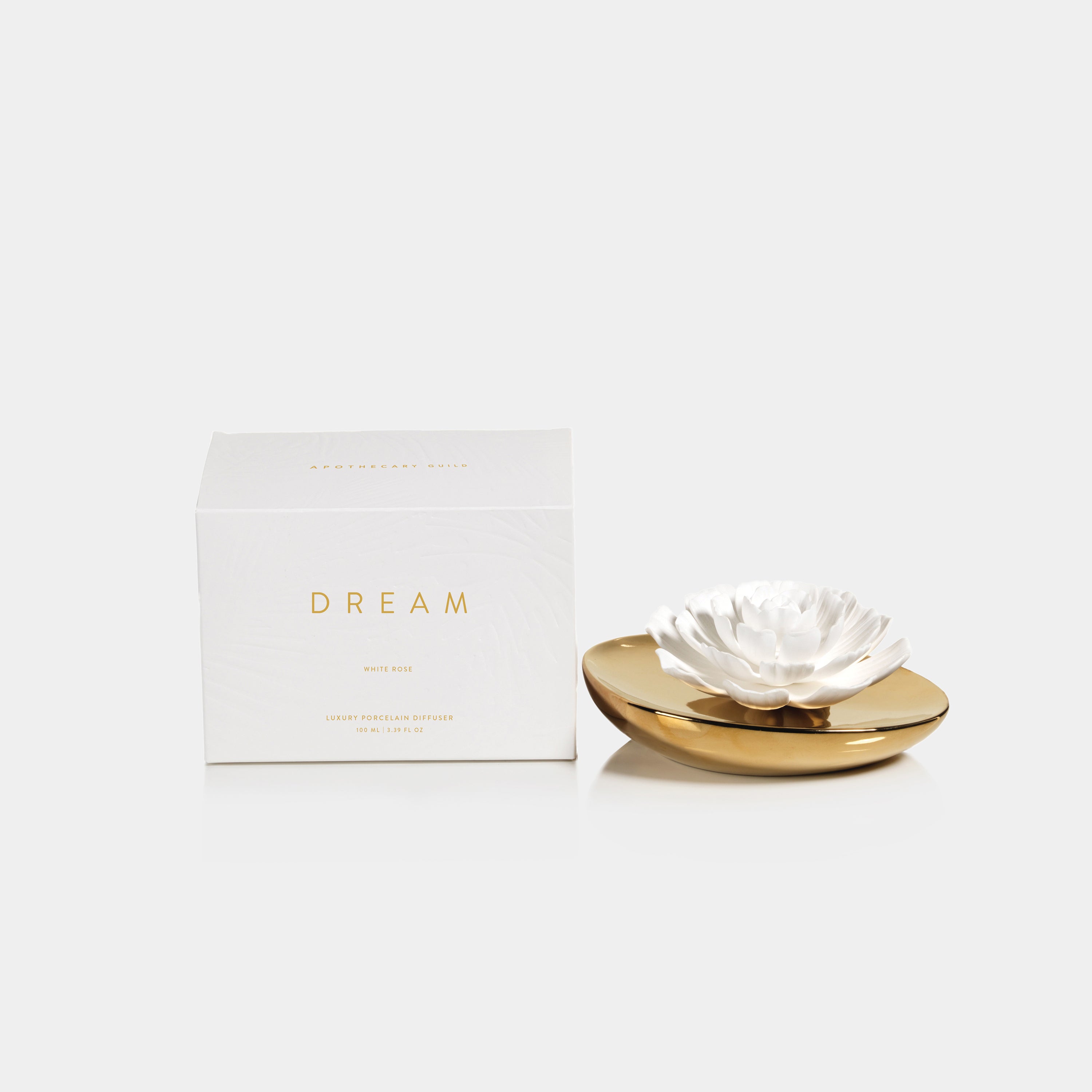 Image of Dream Porcelain Flower Diffuser, White Rose
