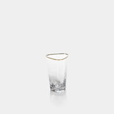Image of Aperitivo Hammered Highball Glasses with Gold Rim