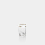 Image of Aperitivo Hammered Double Old Fashioned Glasses with Gold Rim