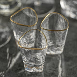 Aperitivo Hammered Shot Glasses with Gold Rim (Set of 6)