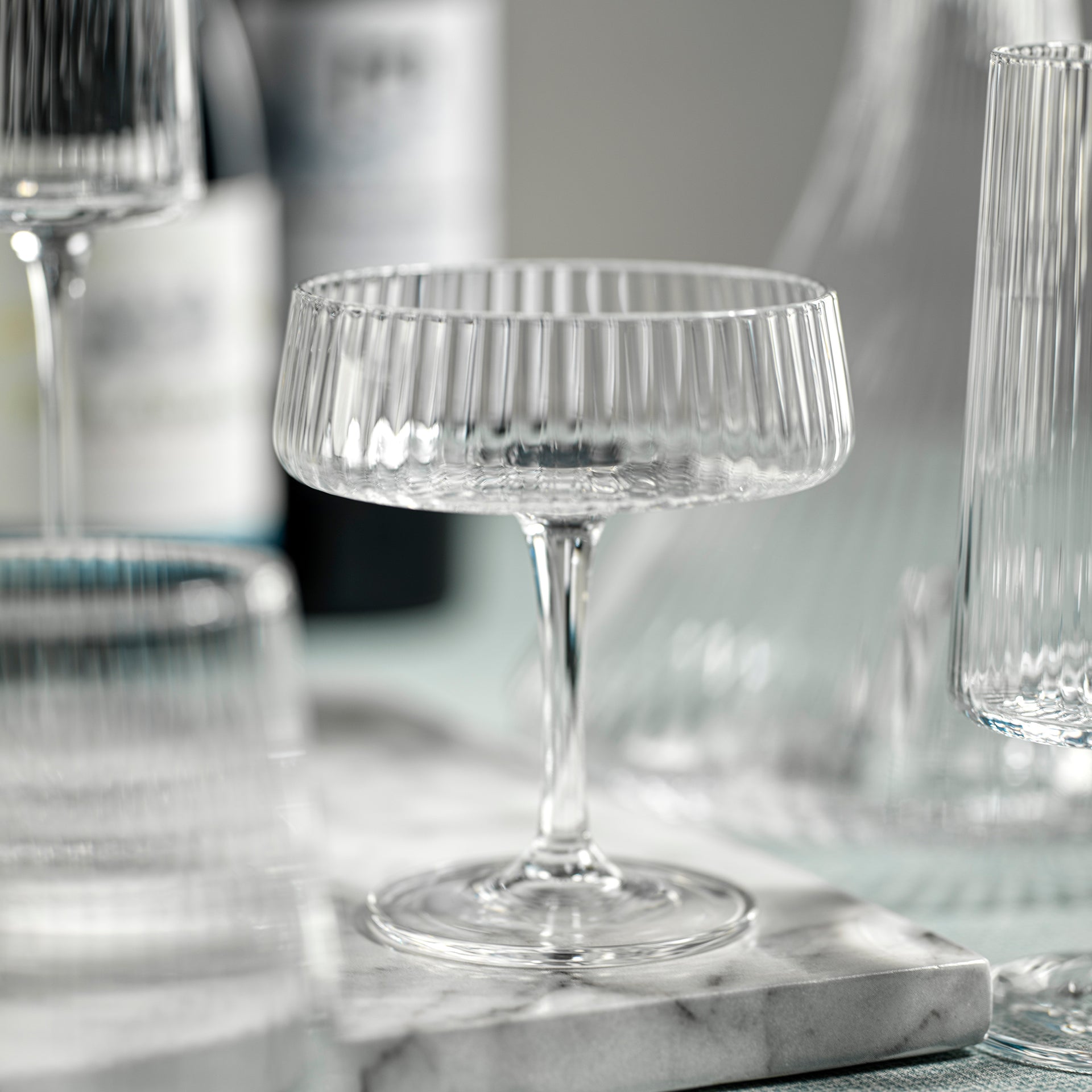 Bandol Fluted Textured Martini Glasses (Set of 4)