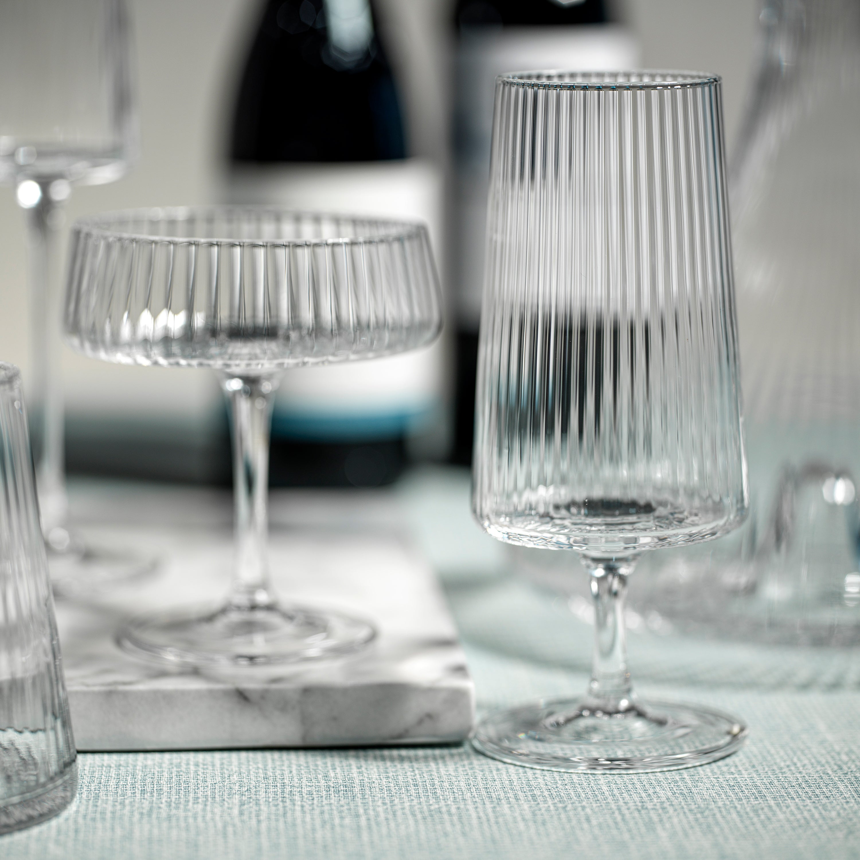 Image of Bandol Fluted Textured Martini Glasses