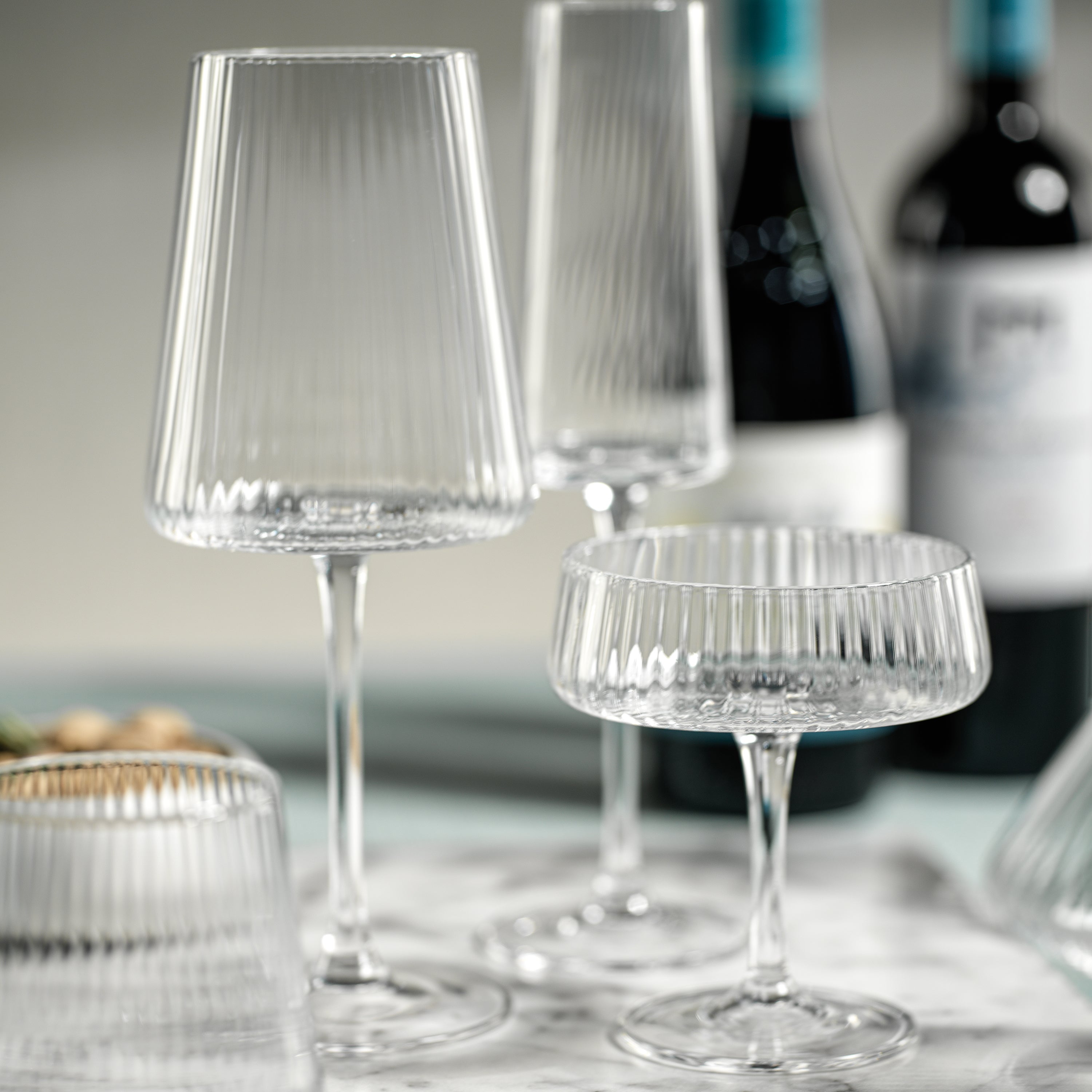 Image of Bandol Fluted Textured Martini Glasses