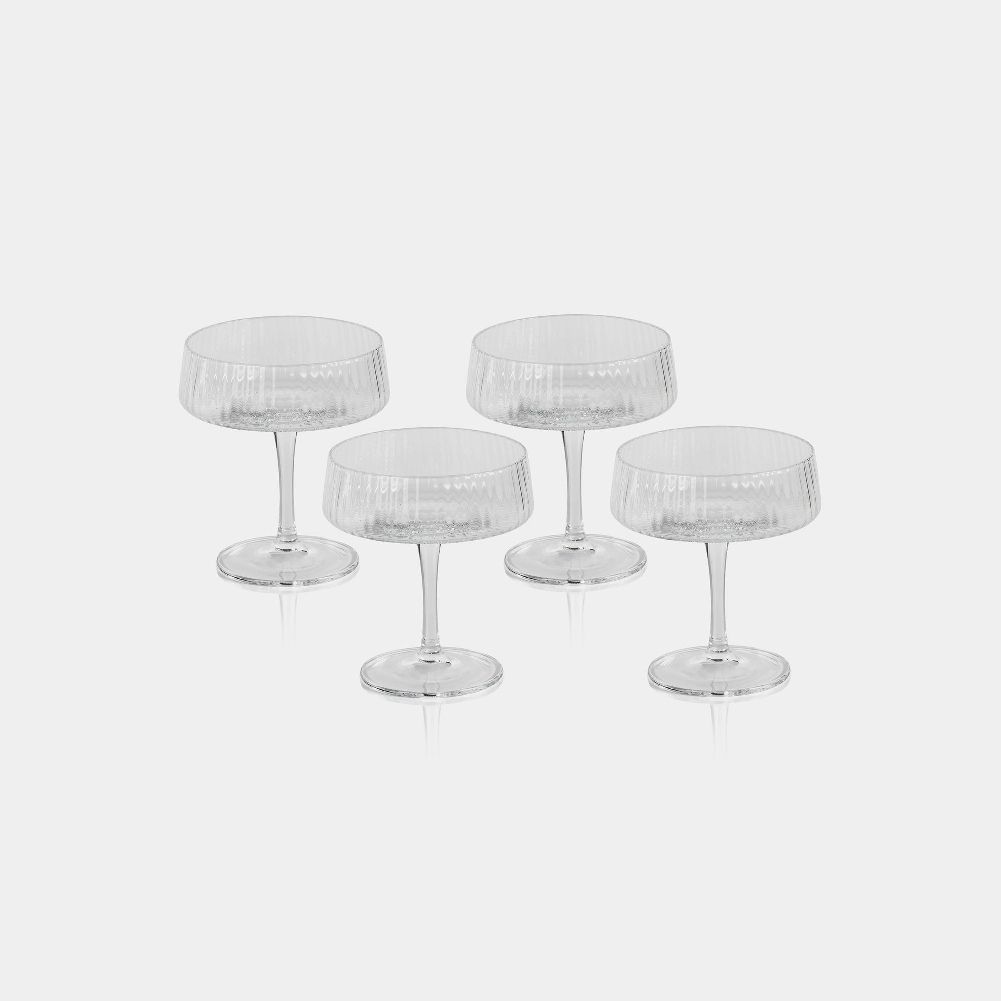 Image of Bandol Fluted Textured Martini Glasses
