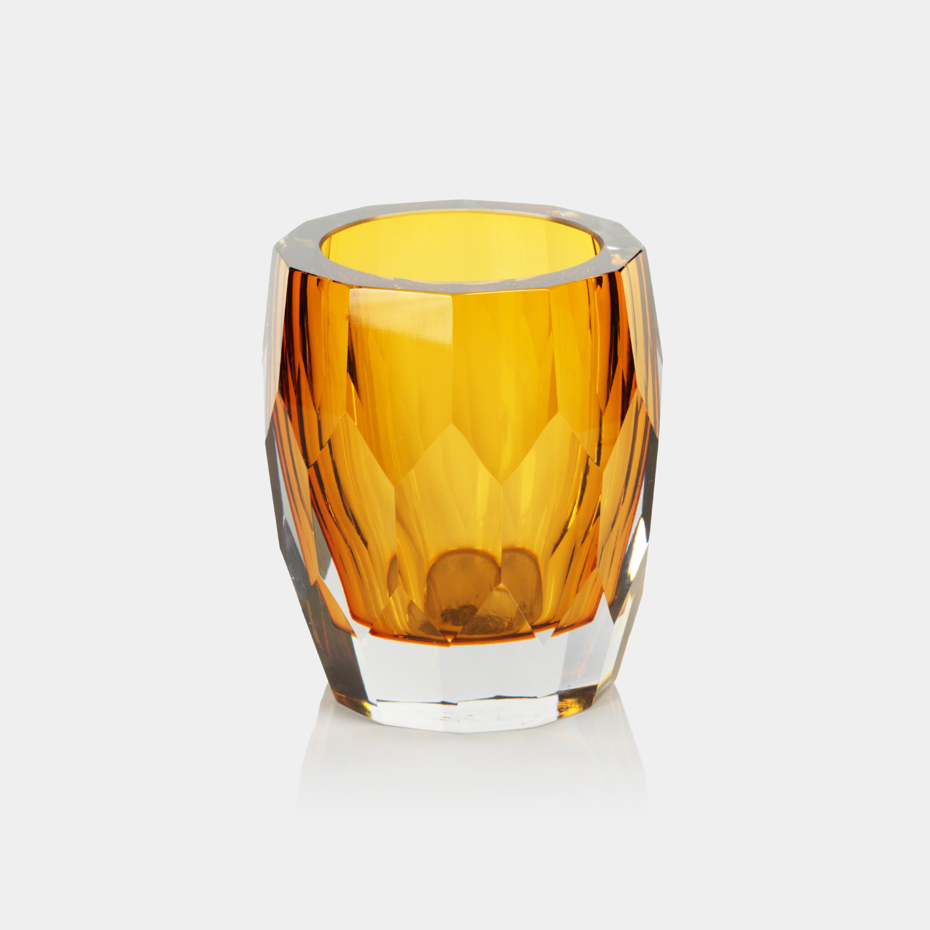 Image of La Bohème Handmade Polished Cut Glass Vase / Hurricane