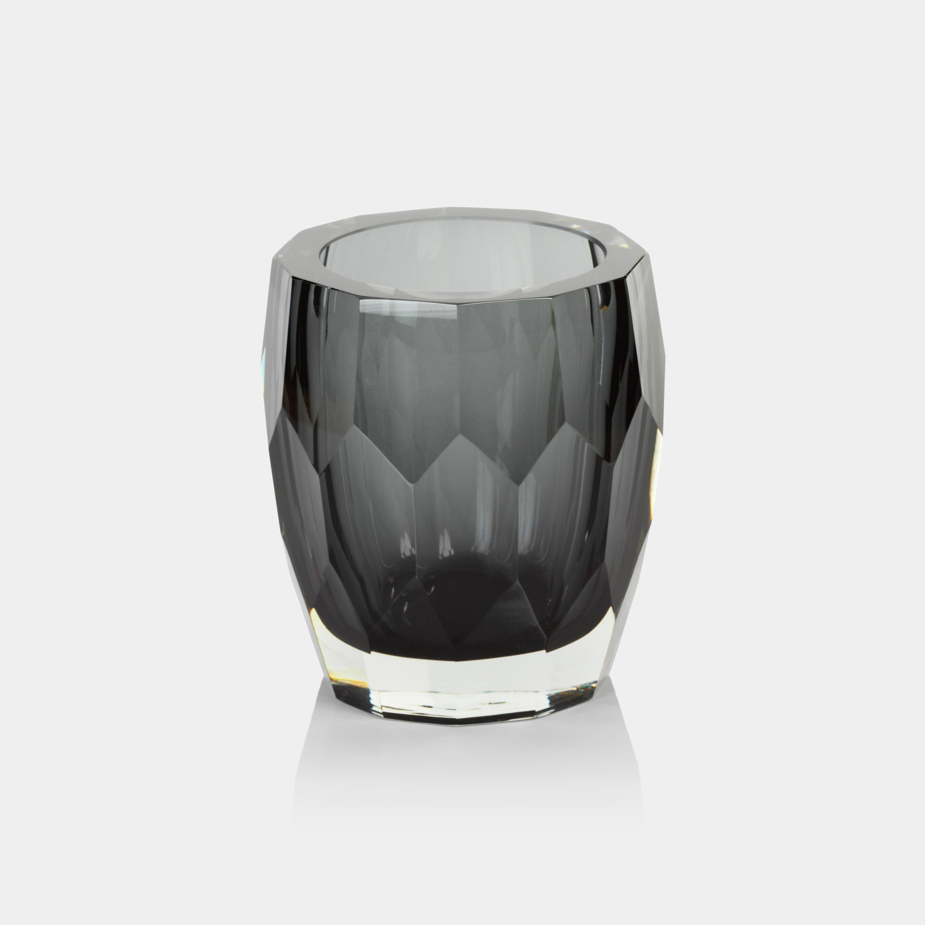 Image of La Bohème Handmade Polished Cut Glass Vase / Hurricane