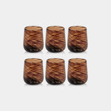 Stemless Tortoise Spiral All Purpose Glasses (Set of 6)