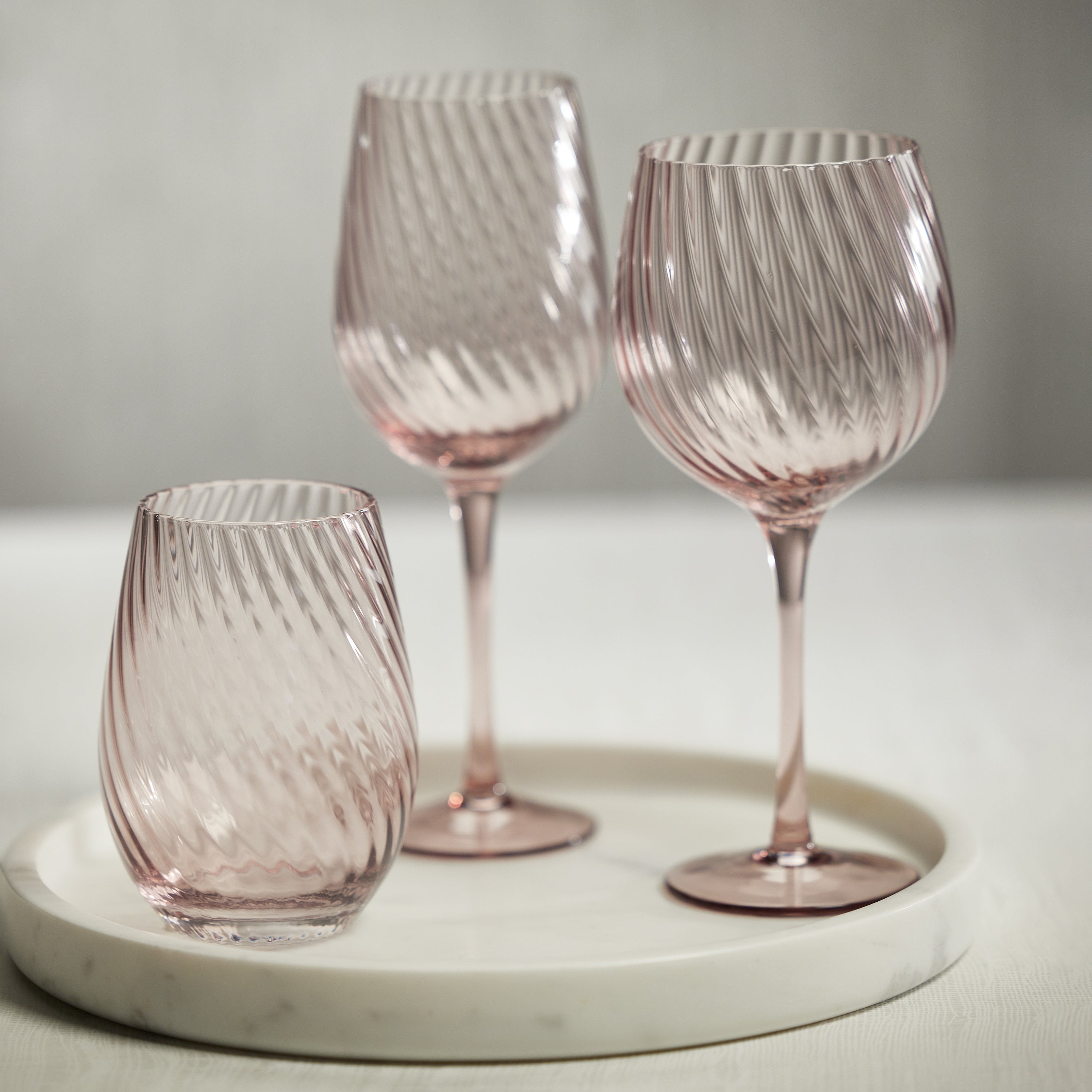 Image of Savoy Optic Swirl White Wine Glasses