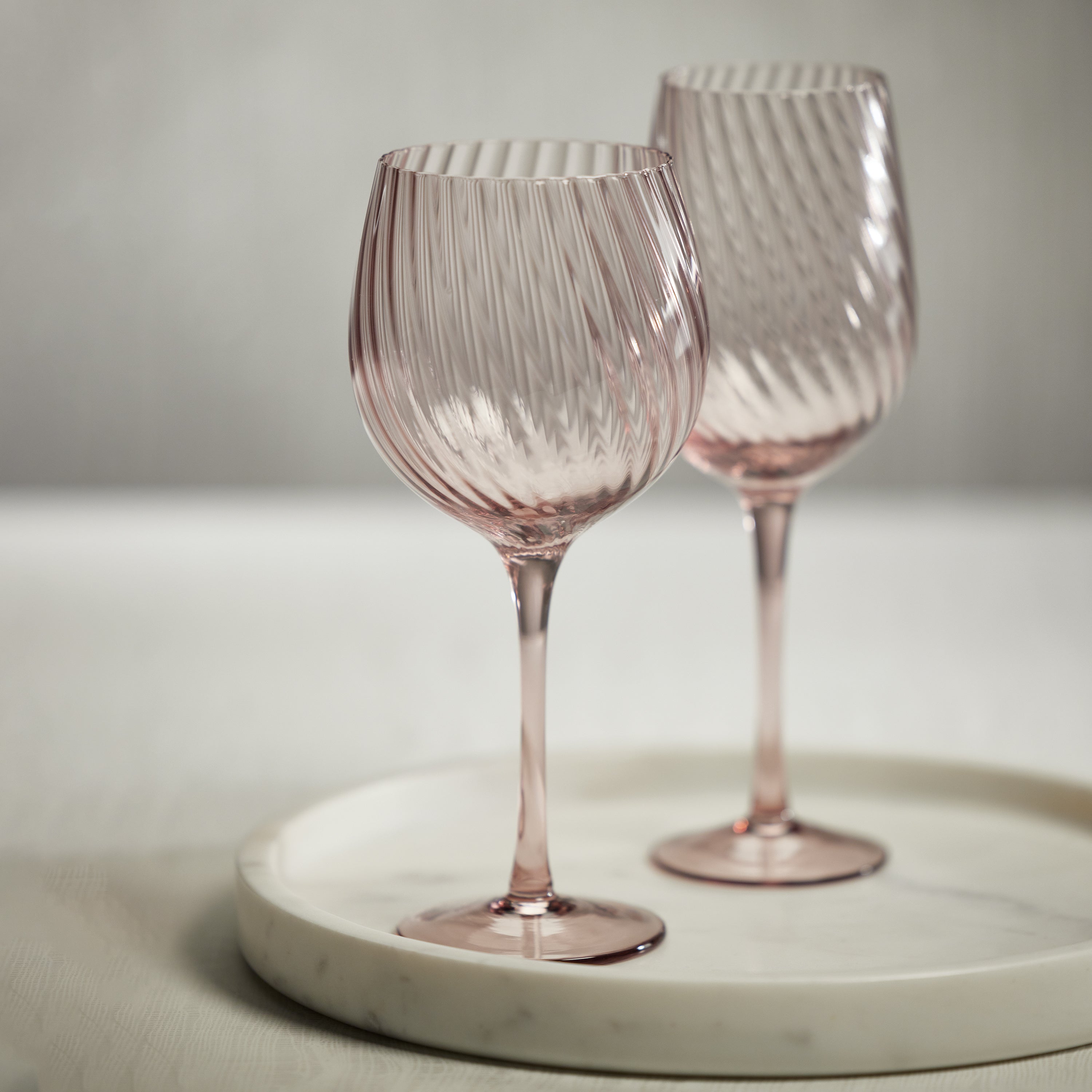 Image of Savoy Optic Swirl White Wine Glasses