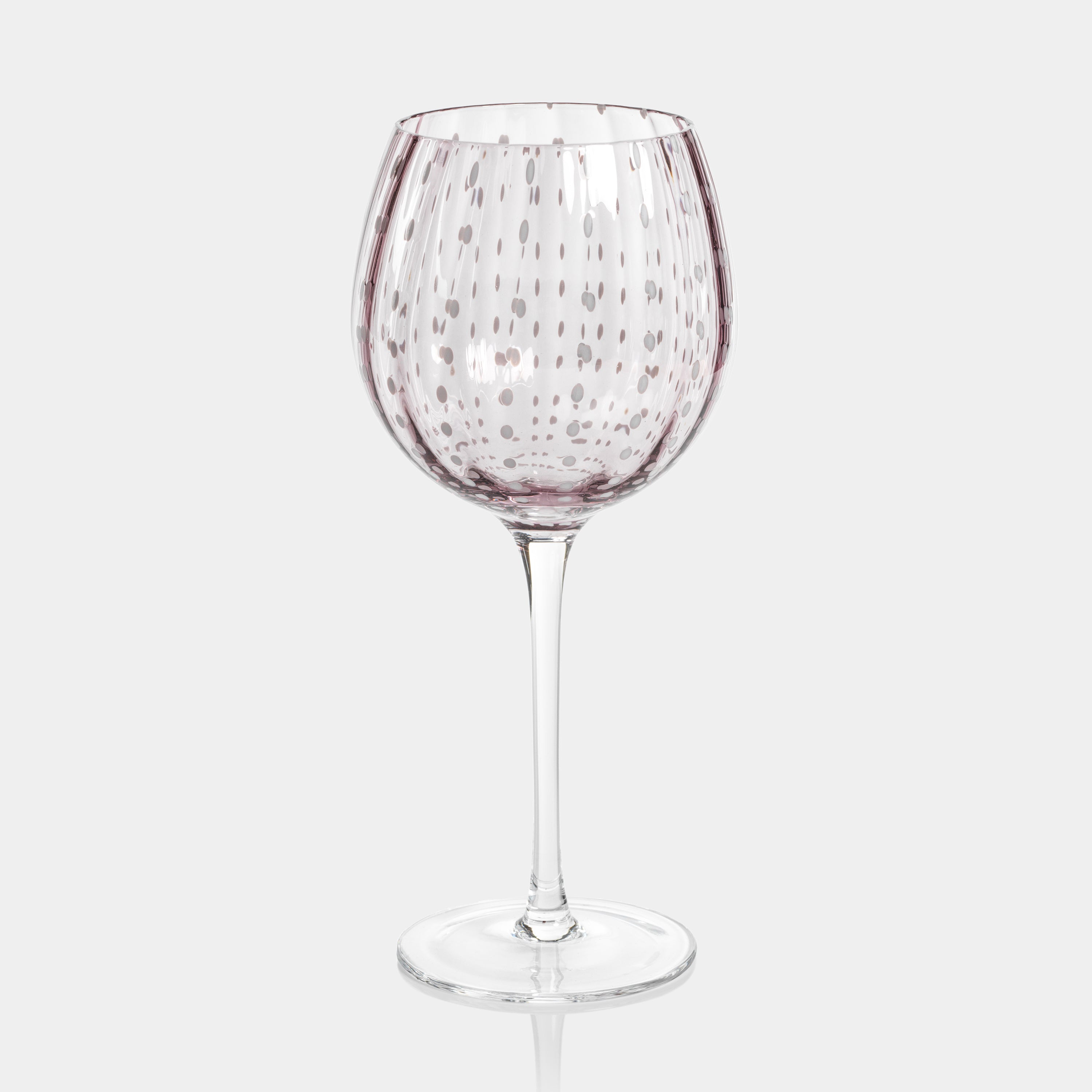 Image of Portofino White Dot Wine Glasses